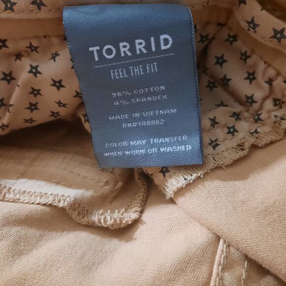 Torrid Womens Tannish Button Fly Cuffed Hem Military Shorts Size 24 - Picture 6 of 8